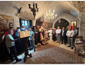 Ο Αρχιερατικός Εσπερινός της εορτής της μεταστάσεως του Αγίου Ιωάννου του Θεολόγου στην Ιερά Σταυροπηγιακή Μονή Τοπλού Σητείας