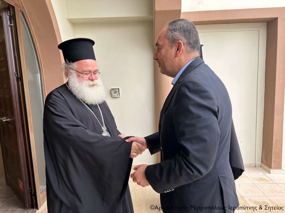 Επίσκεψη του Yπουργού Ναυτιλίας και Νησιωτικής Πολιτικής κ. Ιωάννη Πλακιωτάκη στον Σεβ. Μητροπολίτη Ιεραπύτνης και Σητείας κ. Κύριλλο