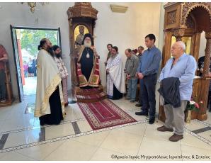 Ο Αρχιερατικός Εσπερινός της εορτής του Αγίου Χριστοφόρου στον ομώνυμο Ιερό Ναό της Ενορίας Παχειάς Άμμου Ιεράπετρας