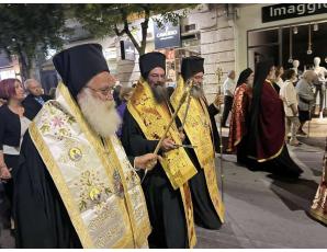 Ο Σεβ. Μητροπολίτης κ. Κύριλλος στη λιτάνευση των τιμίων καρών των τεσσάρων νεομαρτύρων στο Ρέθυμνο