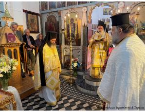 Αρχιερατική Θεία Λειτουργία και τεσσαρακονθήμερο Μνημόσυνο στη Μαρωνιά Σητείας