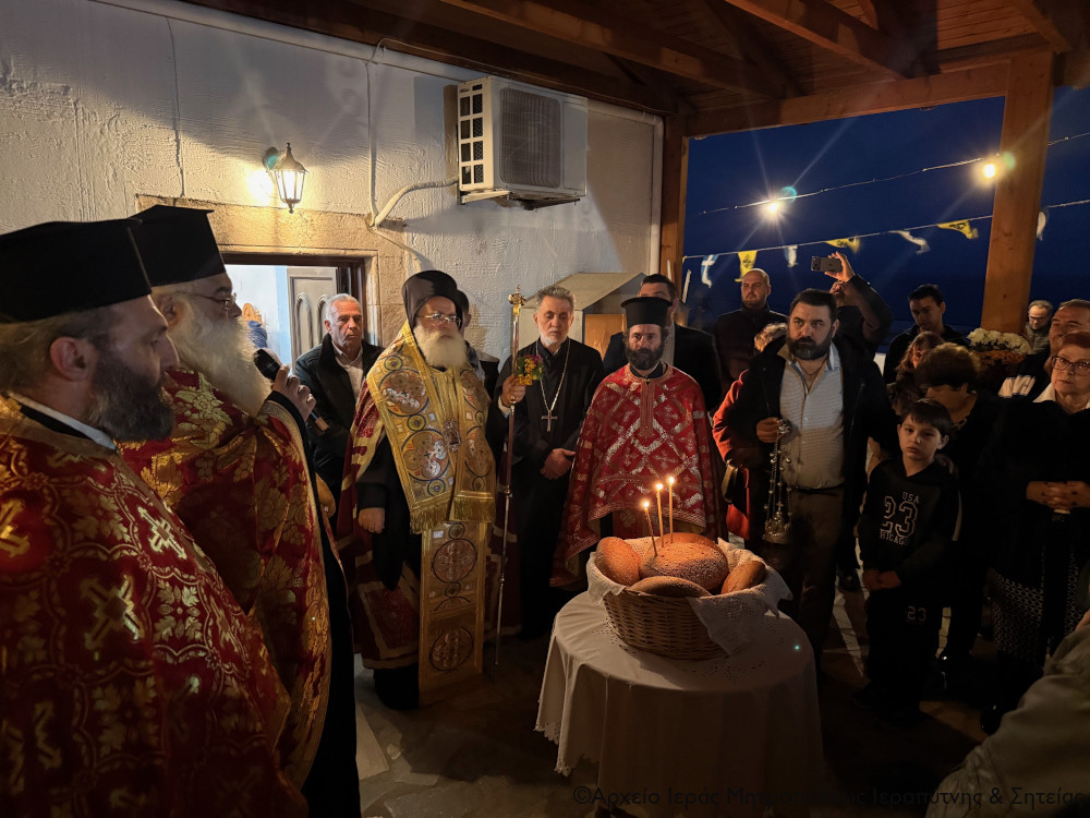 Ο Εσπερινός της εορτής του Αγίου Χαραλάμπους στον φερώνυμο ναό στις Αμμουδάρες της Ενορίας Νέας Ανατολής Ιεράπετρας