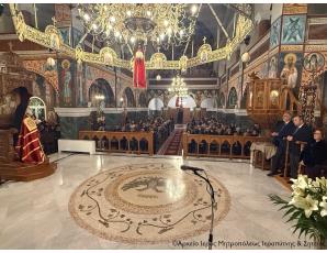 O Αρχιερατικός Εσπερινός της εορτής του Eυαγγελισμού της Θεοτόκου στον πανηγυρίζοντα φερώνυμο Ιερό Ναό της Σητείας