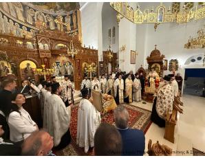 Ο Μέγας Πανηγυρικός Aρχιερατικός Εσπερινός στον Ιερό Καθεδρικό Ναό Αγίας Φωτεινής Ιεράπετρας
