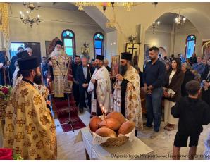 Ο Αρχιερατικός Εσπερινός στον πανηγυρίζοντα Ιερό Ναό Αγίων Κων/νου και Ελένης της Ενορίας Γρα Λυγιάς Ιεράπετρας