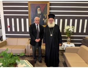 Επίσκεψη του Ακαδημαϊκού κ. Χριστοφόρου Χαραλαμπάκη στον Σεβ. Μητροπολίτη Ιεραπύτνης και Σητείας κ. Κύριλλο