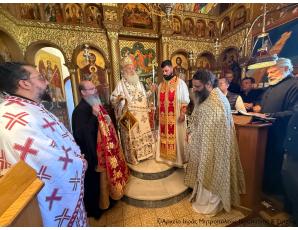 Αρχιερατική Θεία Λειτουργία καί χειροτονία Πρεσβυτέρου στον πανηγυρίζον Επισκοπικό παρεκκλήσιο του Οσίου Ιωάννου του Ερημίτου Ιεράπετρας
