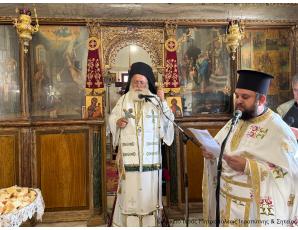Αρχιερατική Θεία Λειτουργία και τεσσακονθήμερο Μνημόσυνο στον Ιερό Ενοριακό Ναό Τιμίου Σταυρού Ενορίας Χανδρά Σητείας