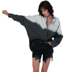 NO THINKIN Denim Shorts Fran Long High Rise Black Γυναικείο Σορτς Μαύρο - 52291
