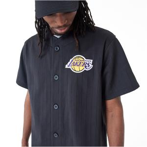 NEW ERA LA Lakers NBA Team Logo Black Jersey Ανδρικό Πουκάμισο - 101196