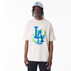 NEW ERA LA Dodgers MLB Floral Logo Stone Oversized Ανδρικό T-Shirt - 101294