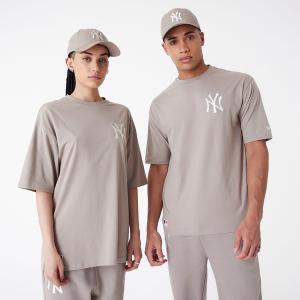 NEW ERA New York Yankees League Essential Brown Oversized Unisex T-Shirt - 101288