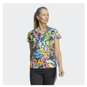 ADIDAS T-Shirt AEROREADY Train Essentials Minimal Branding V-Neck Floral Print Γυναικεία T-Shirt - 79496
