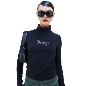JUICY COUTURE Virgo Roll Neck Jersey Top with juicy logo Γυναικεία Μπλούζα Ζιβάγκο - 95633