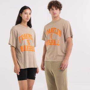 FRANKLIN & MARSHALL Agender jersey t-shirt with arch letter print Unisex T-Shirt - 93960