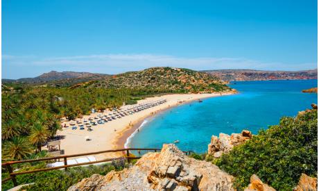 Vai Palm Tree Forest und Strand