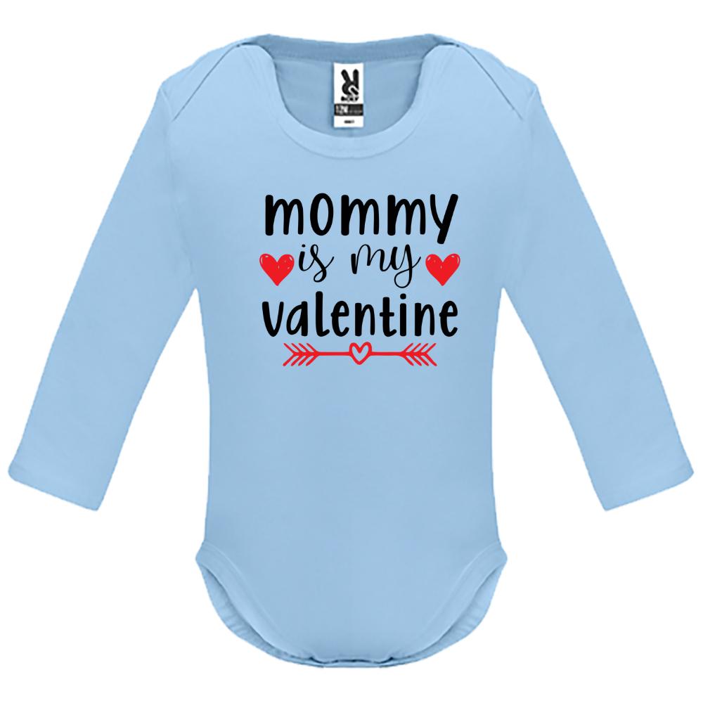 Baby body Long-sleeved "Mommy is my Valentine"