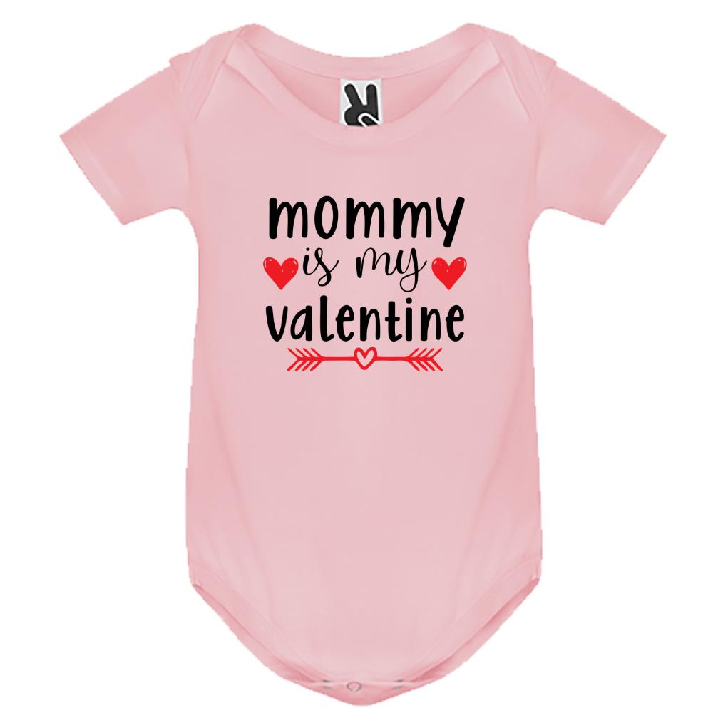 Baby body Short-sleeved "Mommy is my Valentine"