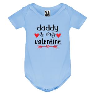 Baby body Short-sleeved  "Daddy is my Valentine" - 4426