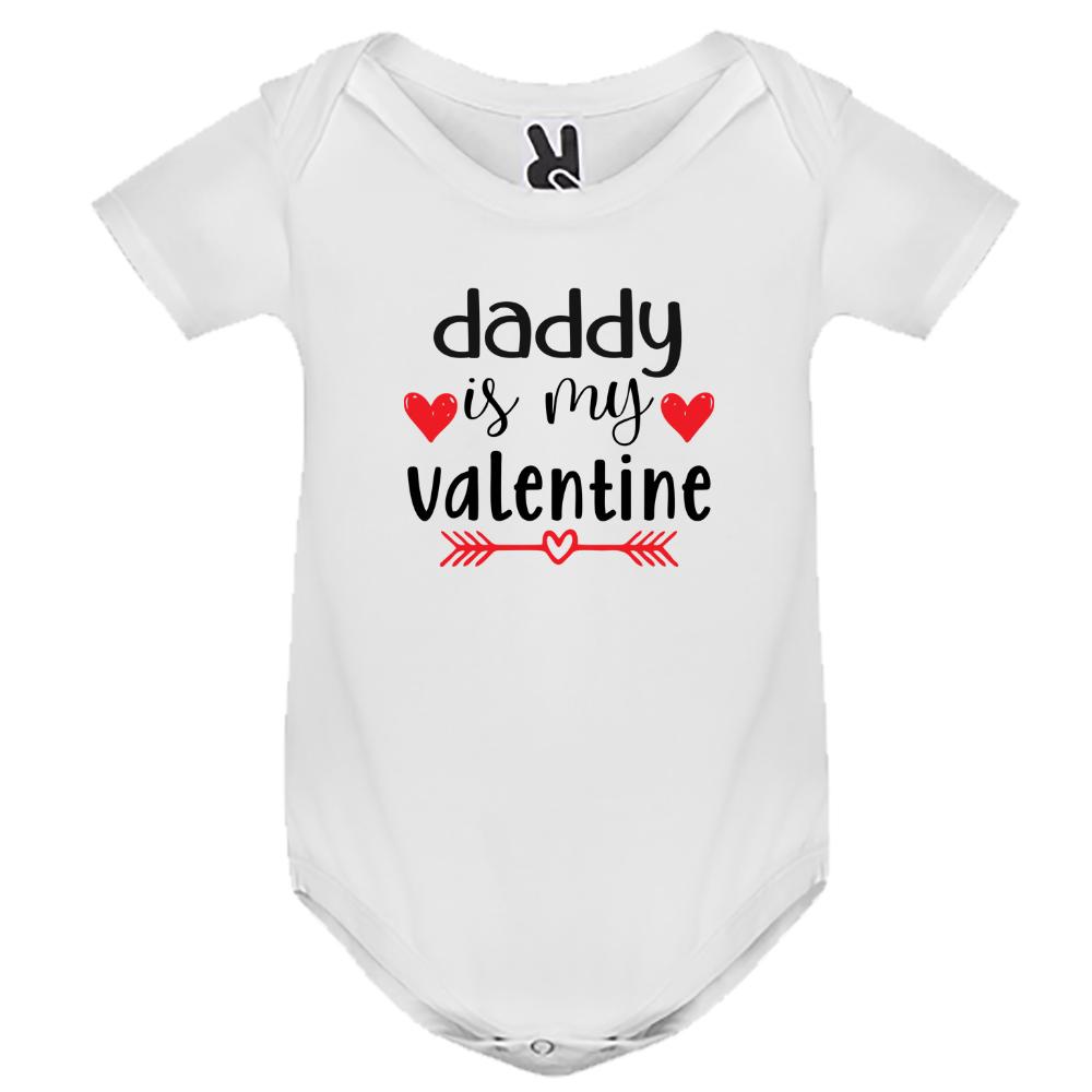 Baby body Short-sleeved  "Daddy is my Valentine"