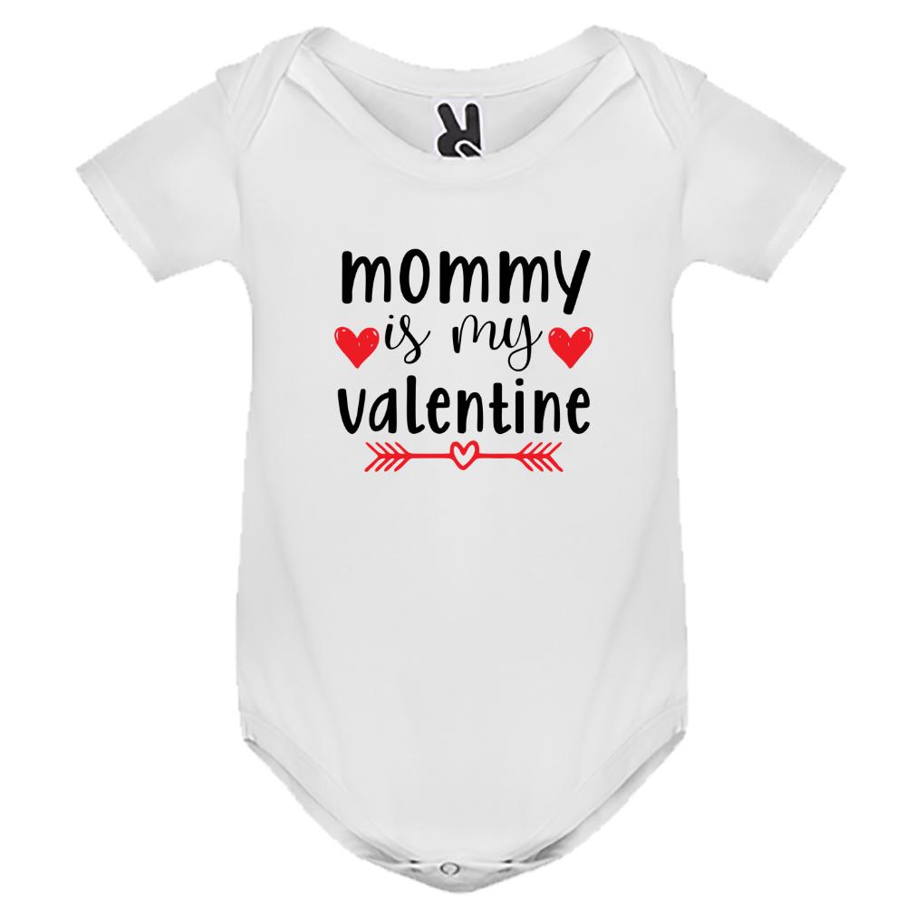 Baby body Short-sleeved "Mommy is my Valentine"