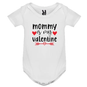 Baby body Short-sleeved "Mommy is my Valentine" - 4391