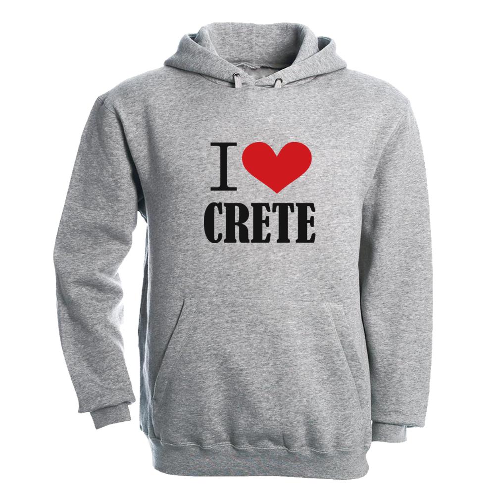 Φούτερ με κουκούλα "I Love Crete"