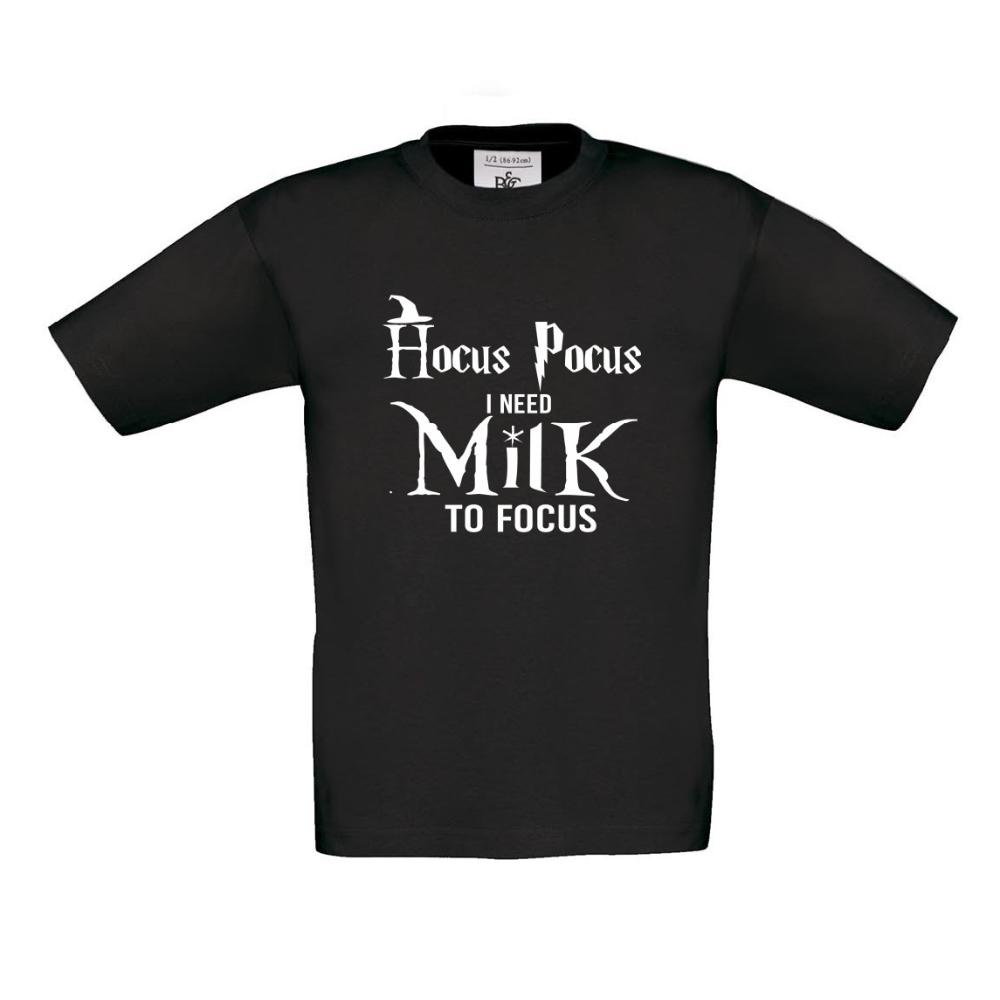  Παιδικό T-shirt "Hokus Pokus I need Milk to focus"