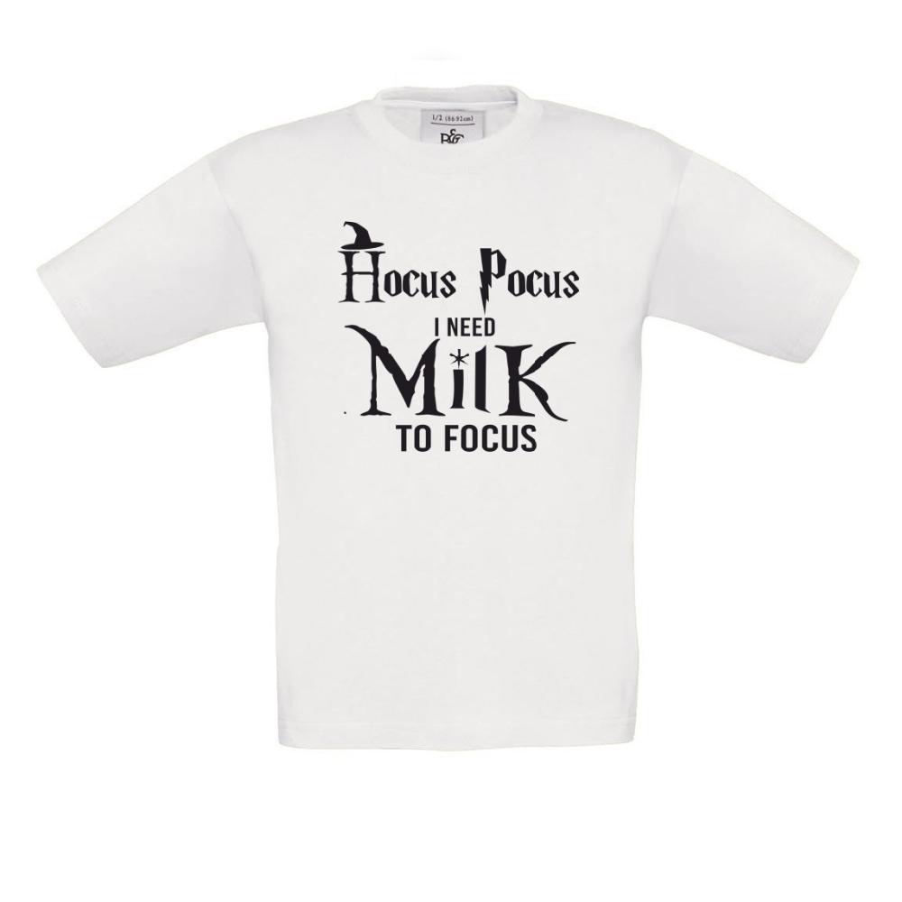  Παιδικό T-shirt "Hokus Pokus I need Milk to focus"