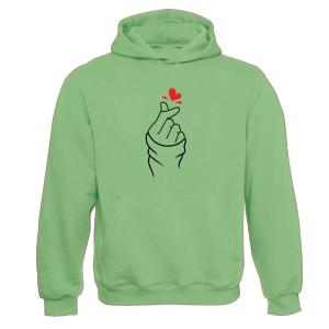 "Korean Finger Heart" Hooded  - 7408