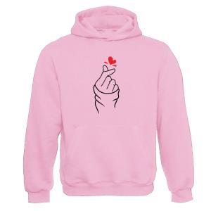 "Korean Finger Heart" Hooded  - 7392