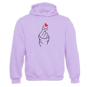 "Korean Finger Heart" Hooded  - 7384