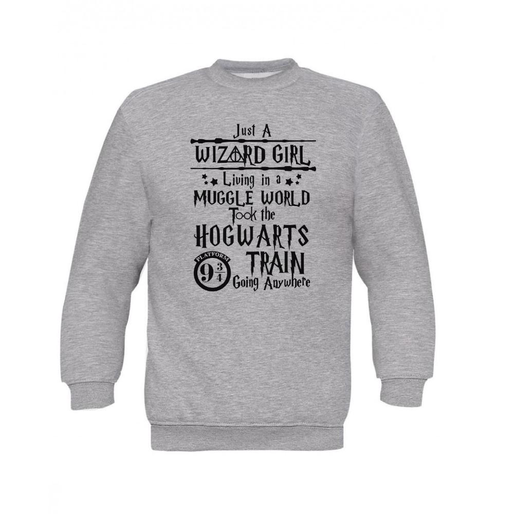 Jumper Sweatshirt "Just a Wizard Girl" - 0