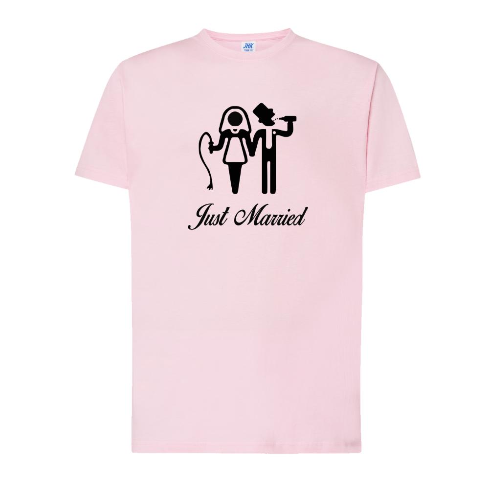 Ανδρικό T-shirt "Just Married"