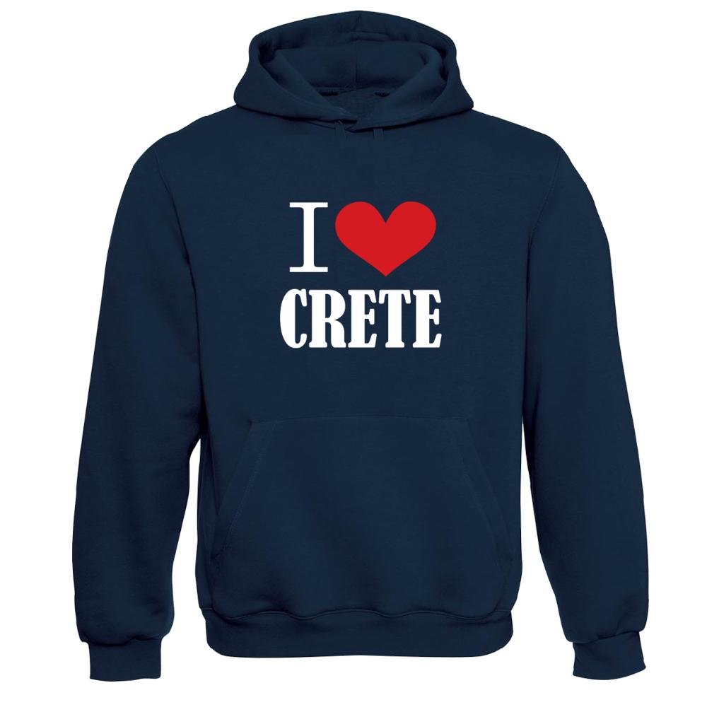 Φούτερ με κουκούλα "I Love Crete"