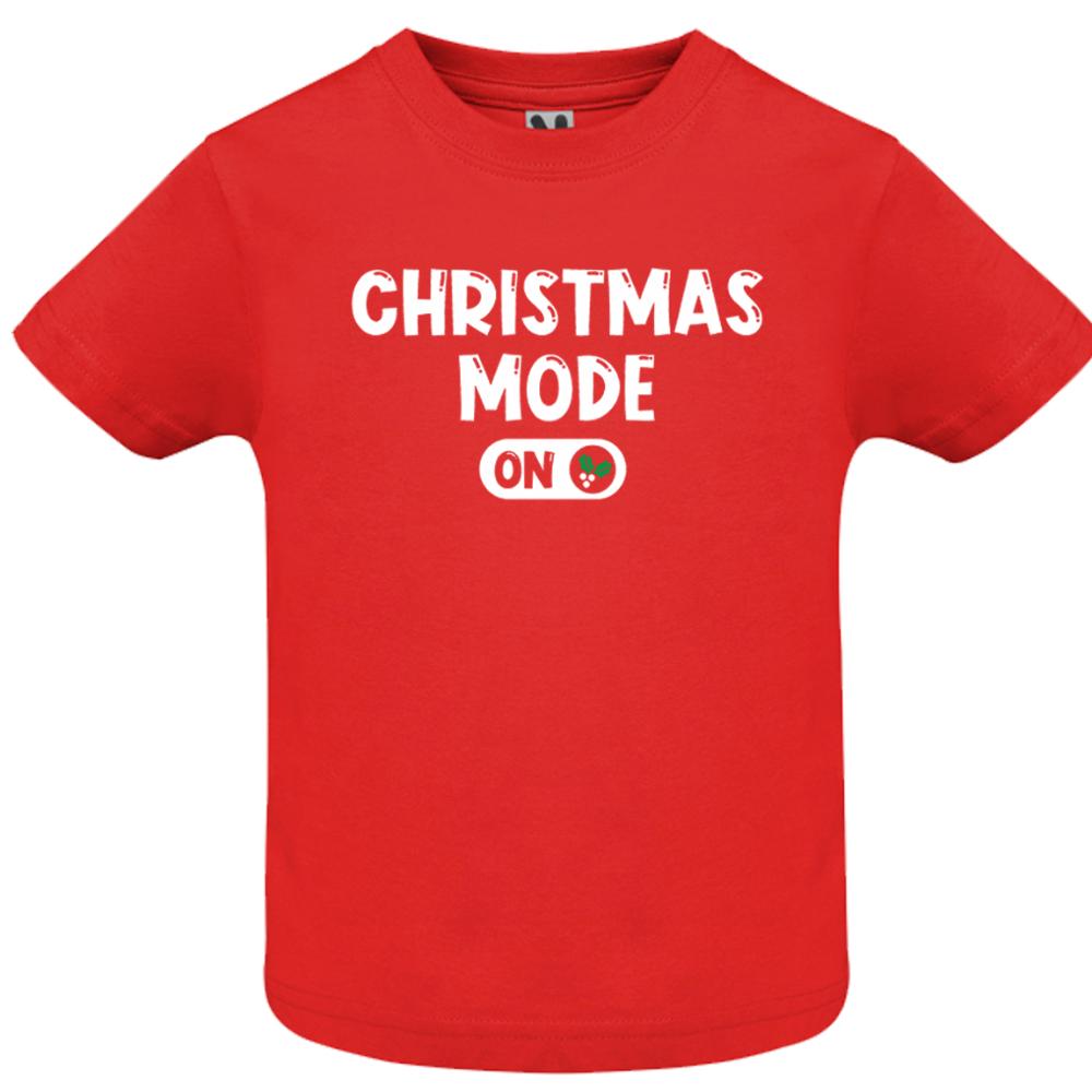  "Christmas Mode On" Μπεμπέ T-shirt