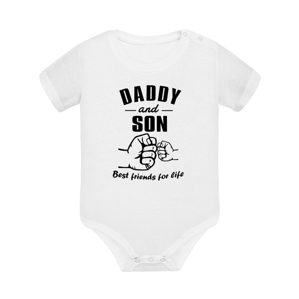 Baby body Short-sleeved   "Daddy & Son best Friends for Life"