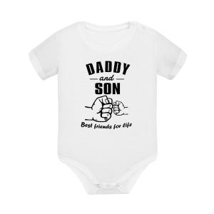 Baby body Short-sleeved   "Daddy & Son best Friends for Life" - 1821