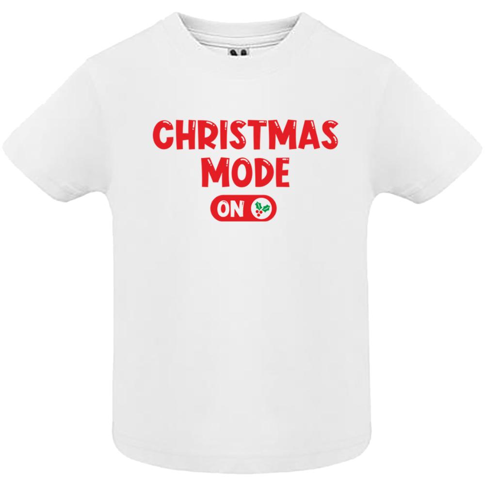  "Christmas Mode On" Μπεμπέ T-shirt