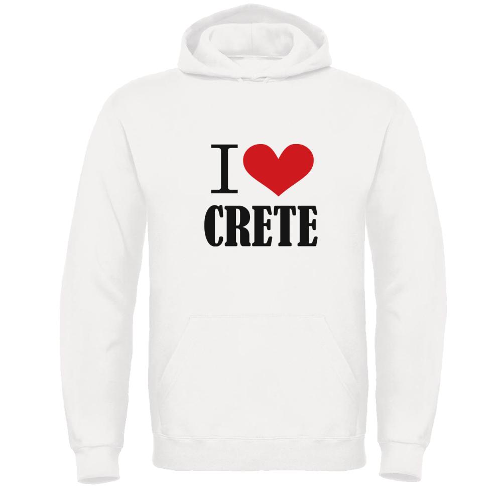 Φούτερ με κουκούλα "I Love Crete"