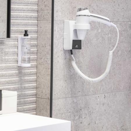Επιτοίχιο Σεσουάρ, Jvd, 8221203, Clipper II Support Dual V Shaver Socket, 1400W, μαύρο