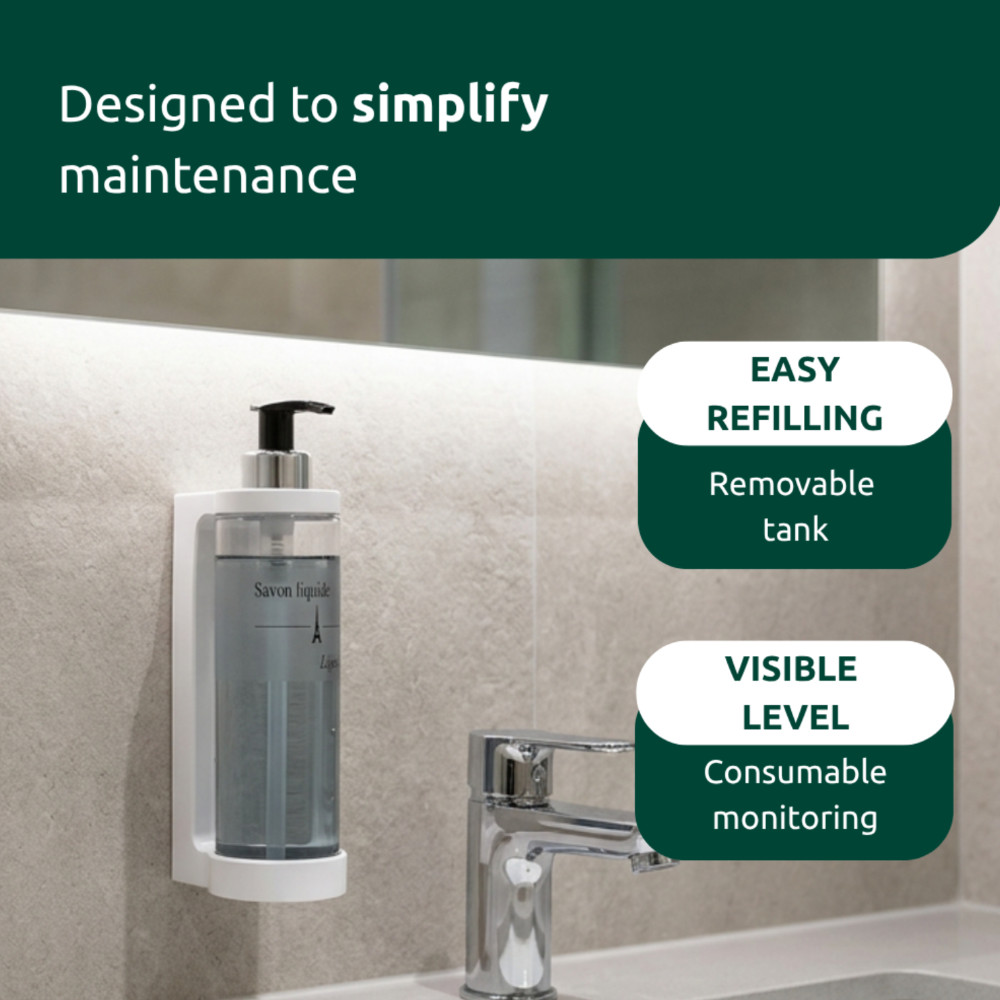 Σαπουνοθήκη, JVD, Isiss 8441768, 300 ml, λευκό