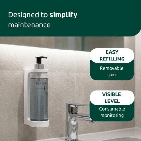 Σαπουνοθήκη, JVD, Isiss 8441768, 300 ml, λευκό