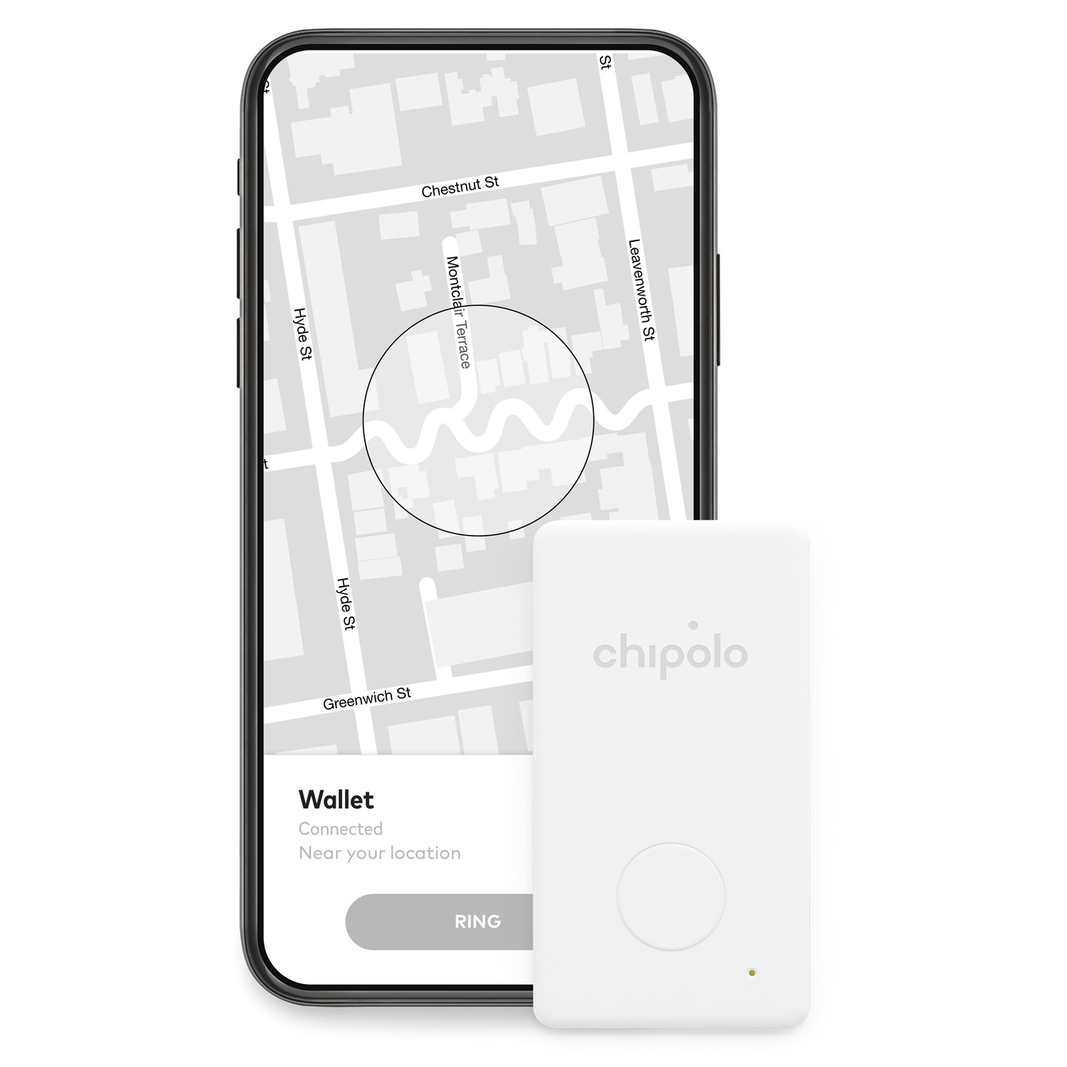 Chipolo Card Item Finder Κάρτα Ανίχνευσης Αντικειμένων Λευκή