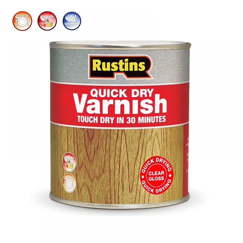 Βερνίκι, Rustins Quick Dry Varnish Gloss Clear, διαφανές, γυαλιστερό, 1ltr