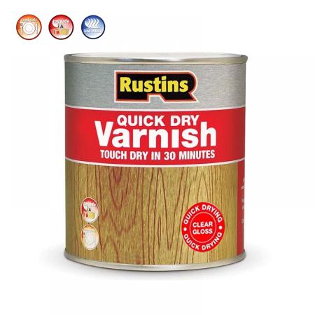 Βερνίκι, Rustins Quick Dry Varnish Gloss Clear, διαφανές, γυαλιστερό, 1ltr