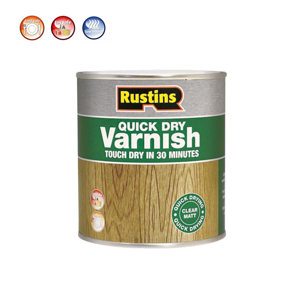 Βερνίκι ξύλου εξωτερικής χρήσης, Rustins, Quick Dry Varnish Matt Clear 250ml