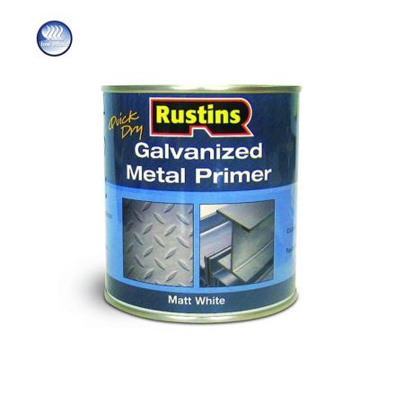 Γαλβανισμένο Αστάρι Μετάλλων, Rustins Galvanised Metal Primer, λευκό, ματ, 1ltr