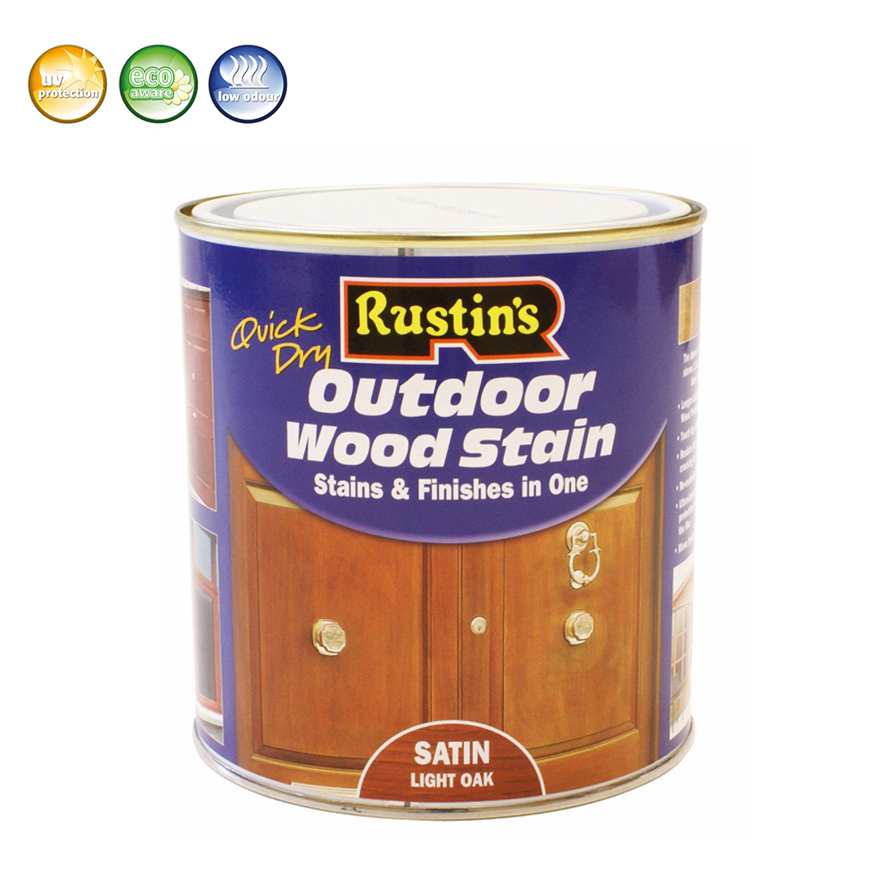 Βερνίκi Ξύλου Εξωτερικής Χρήσης, Rustins Outdoor Wood Stain Satin, Light Oak, σατινέ, 1ltr