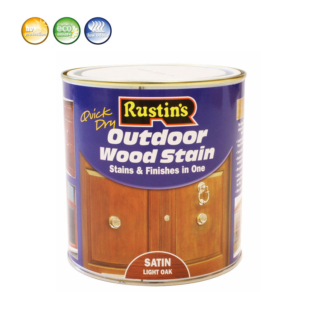 Βερνίκi Ξύλου Εξωτερικής Χρήσης, Rustins Outdoor Wood Stain Satin, teak, σατινέ, 1ltr